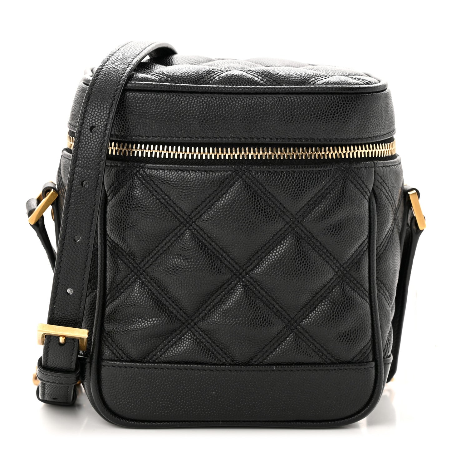 Grain de Poudre Quilted 80's Vanity Bag Black