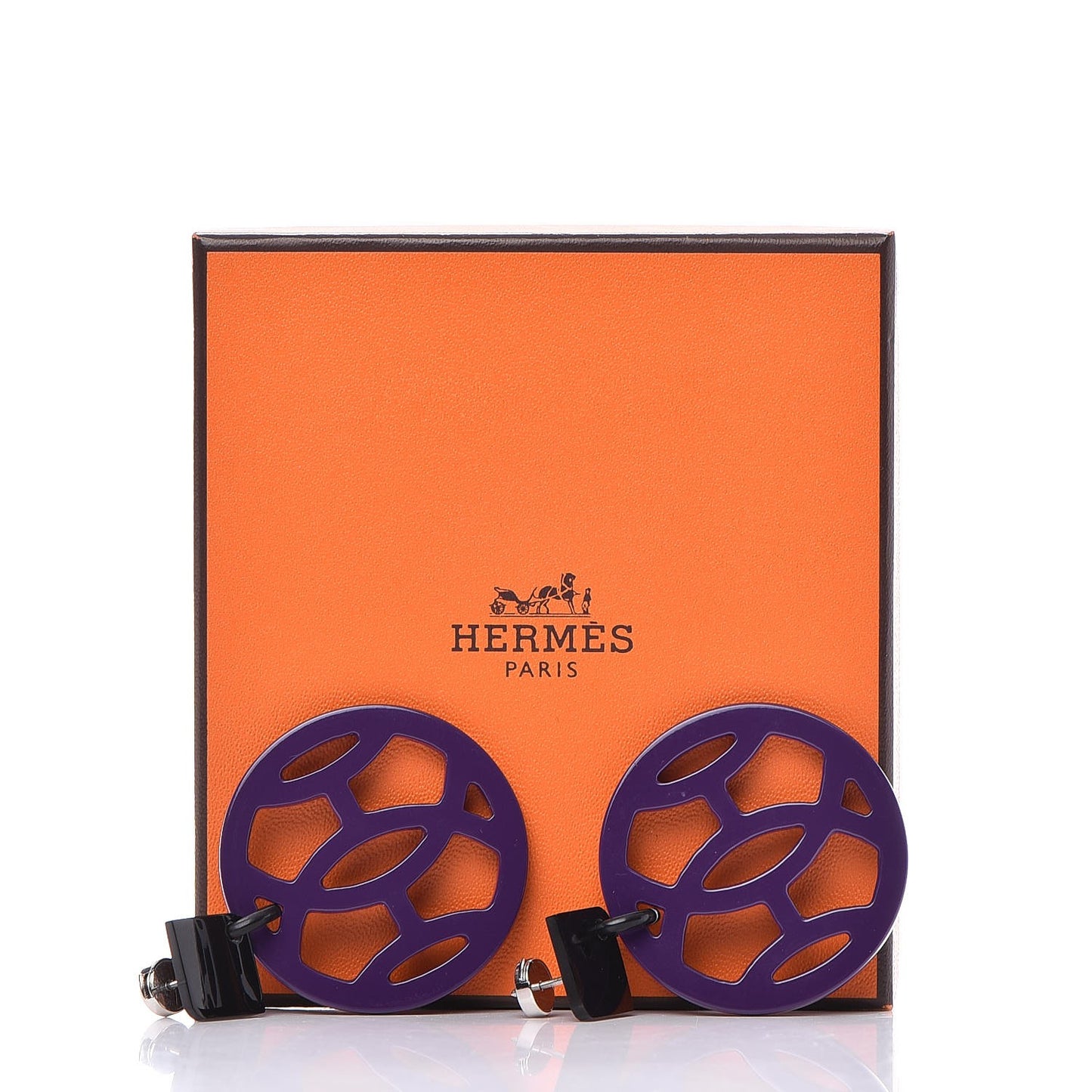 Buffalo Horn Lacquer Hava Earrings Purple