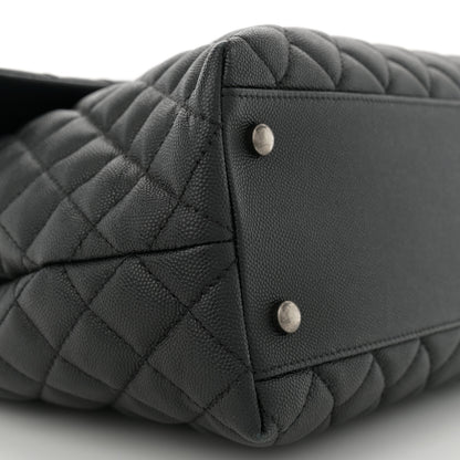 Chanel Caviar Quilted Large Coco Handle Flap  Black 9 of 12