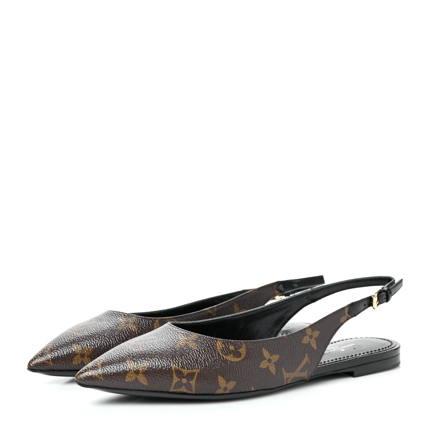 Patent Monogram Cherie Slingback Ballerina Flats 37