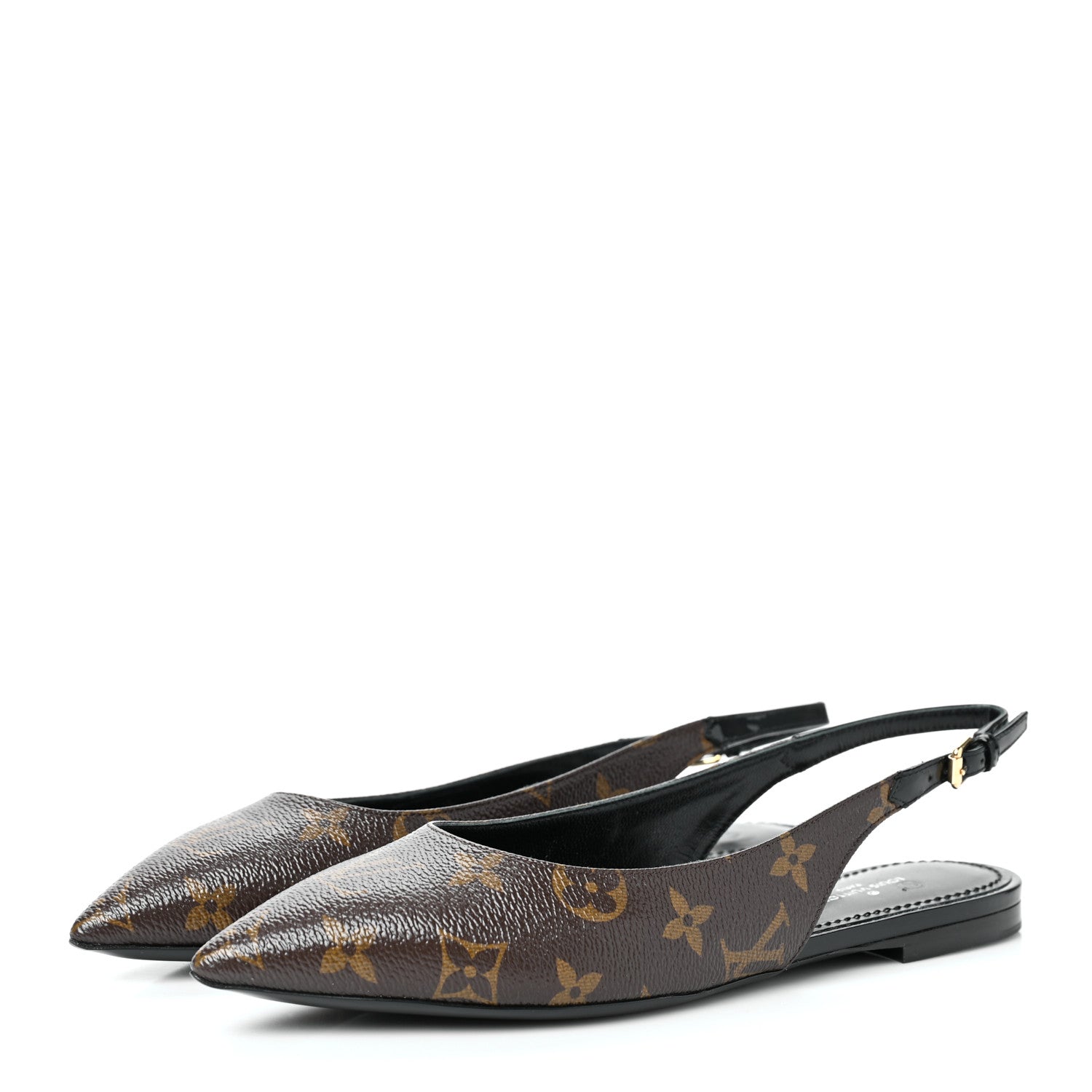 Louis Vuitton Patent Monogram Cherie Slingback Ballerina Flats 37 3 of 8