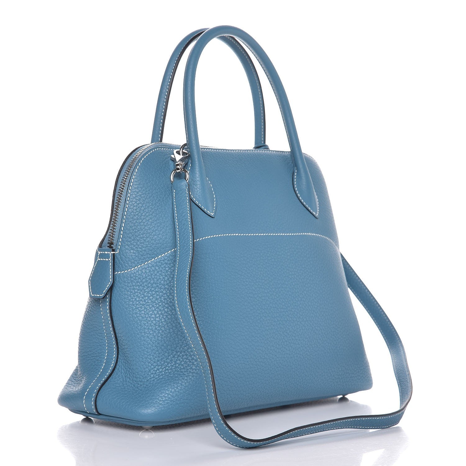 Hermes Taurillon Clemence Bolide 31 Blue Jean 3 of 7