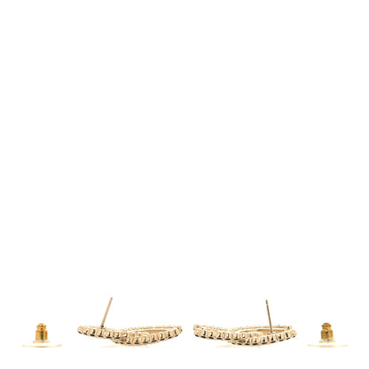 Chanel Crystal CC Earrings Black Gold 3 of 4