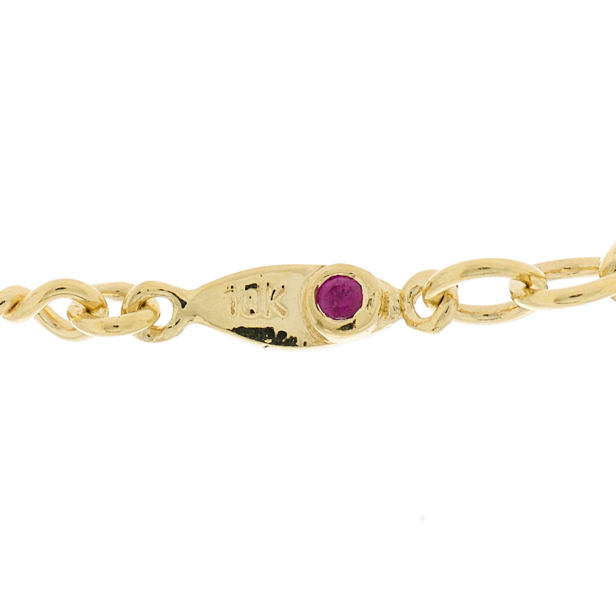 18K Yellow White Gold Diamond By the Inch Seven Station Dog Bone Necklace