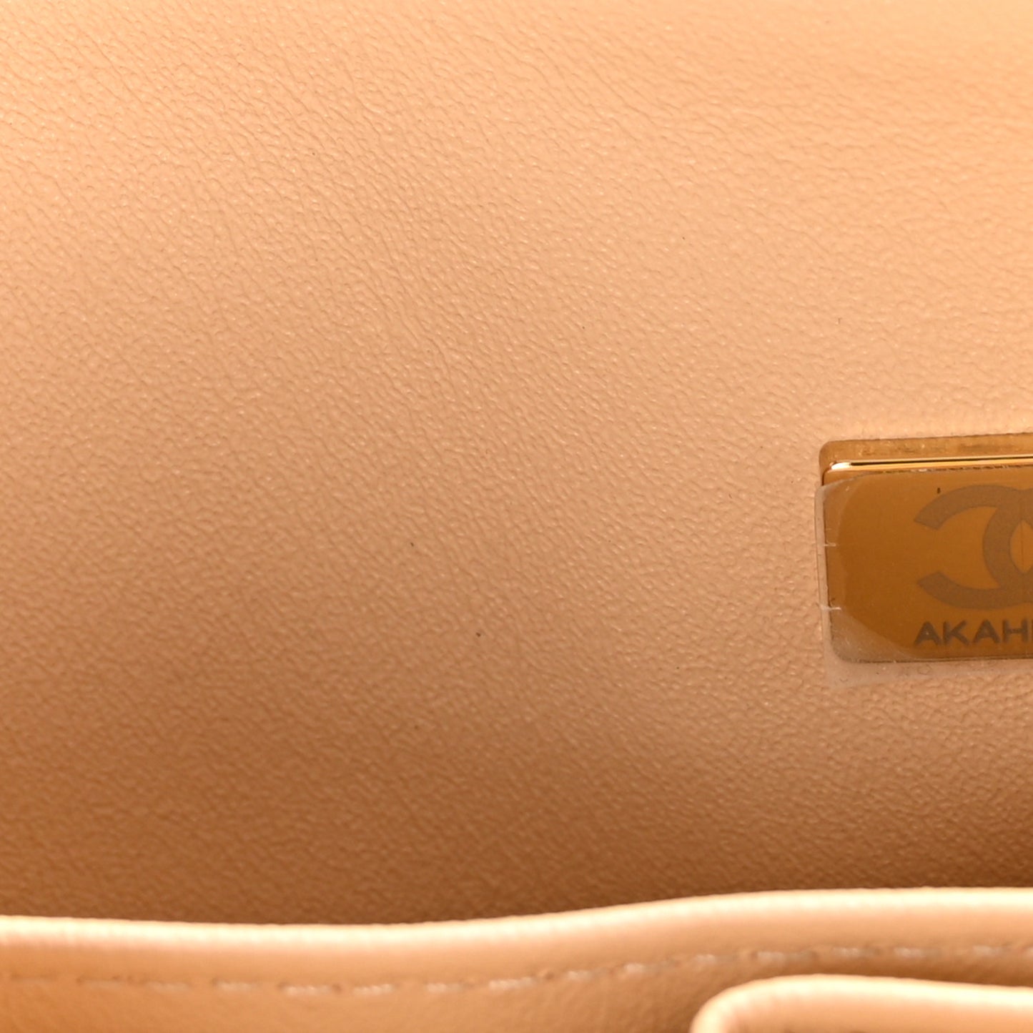 Caviar Quilted Small Double Flap Dark Beige