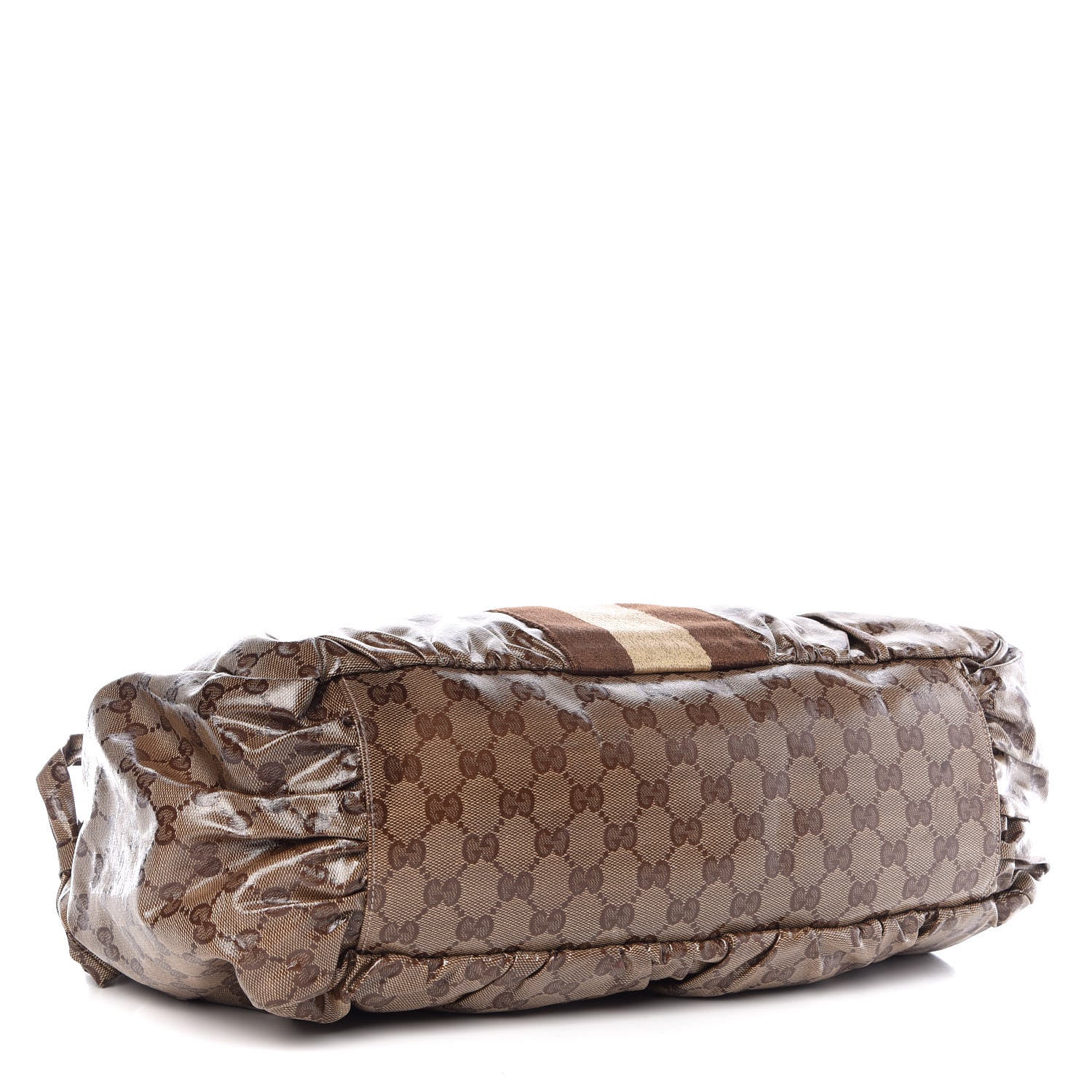 Gucci Crystal Monogram Medium Web Tote Brown 4 of 11
