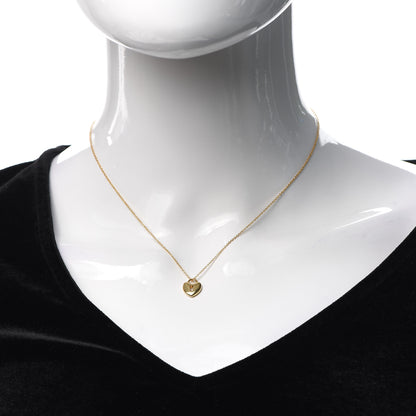 Tiffany 18K Yellow Gold Mini Heart Lock Pendant Necklace 2 of 4