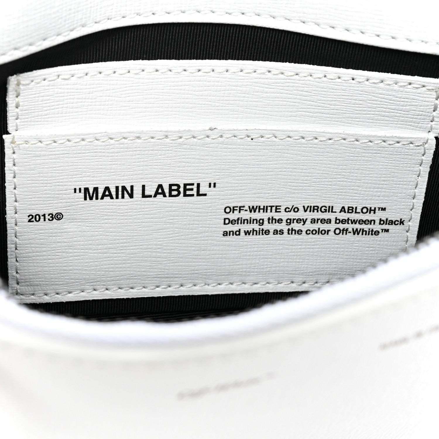 Off-White Saffiano Striped Mini Diag Binder Clip Bag White Black Yellow 6 of 11