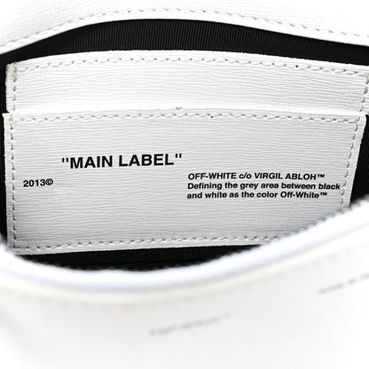 Off-White Saffiano Striped Mini Diag Binder Clip Bag White Black Yellow 6 of 11