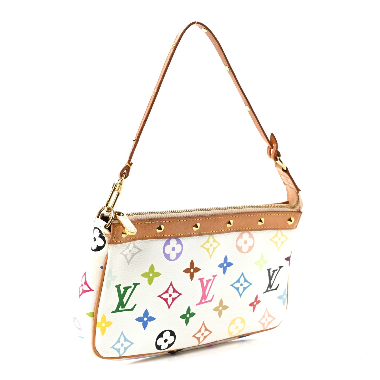 Monogram Multicolor Pochette Accessories White