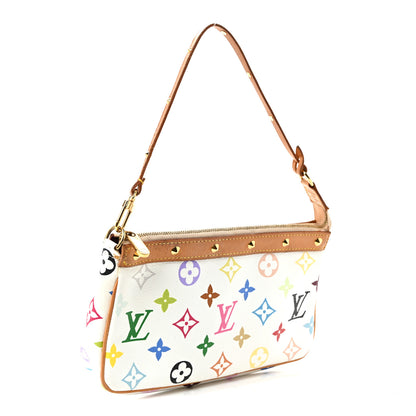 Louis Vuitton Monogram Multicolor Pochette Accessories White 3 of 11