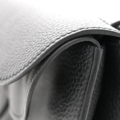 Hermes Taurillon Clemence Halzan 31 GM Black 12 of 14