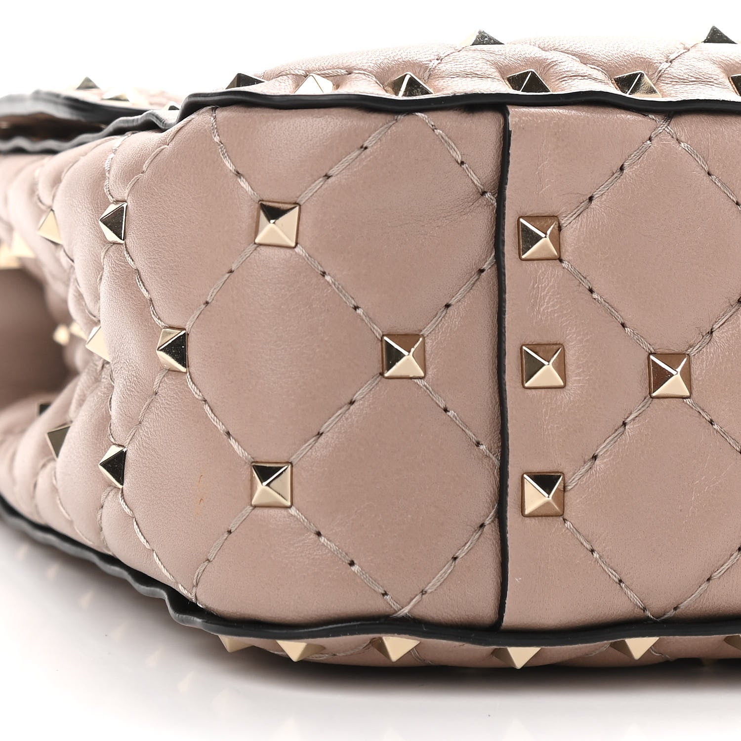 Valentino Garavani Lambskin Medium Rockstud Spike Shoulder Bag Poudre 7 of 9