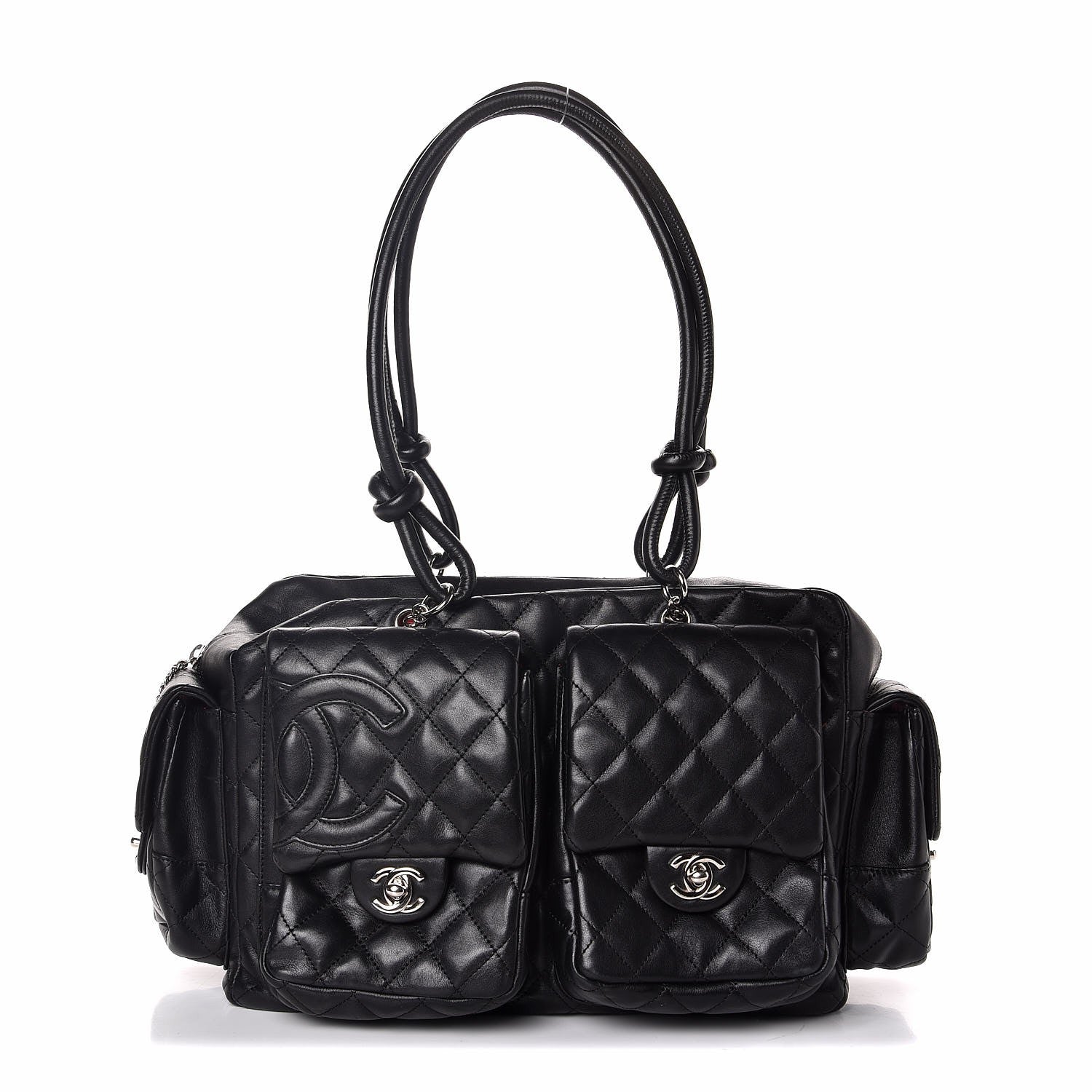 Chanel Calfskin Quilted Large Cambon Multipocket Reporter Black 1 of 7