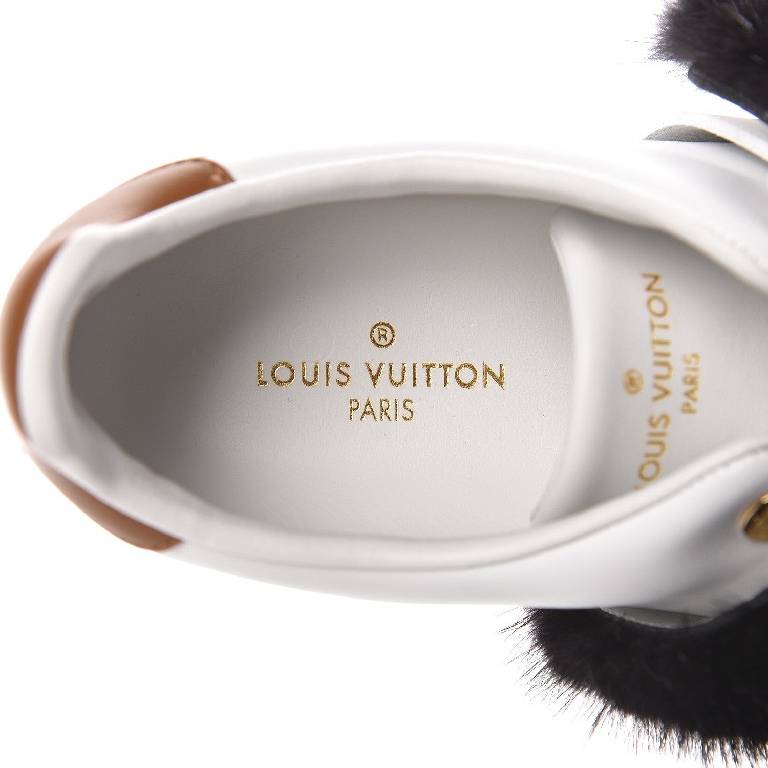 Louis Vuitton Calfskin Mink Fur Frontrow Sneakers 39 White 7 of 14