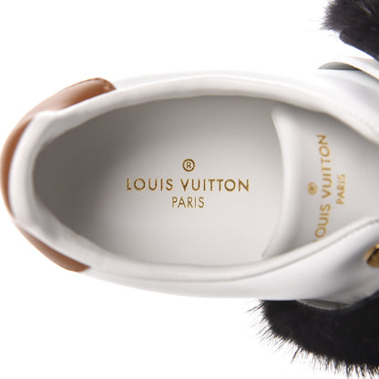 Louis Vuitton Calfskin Mink Fur Frontrow Sneakers 39 White 7 of 14