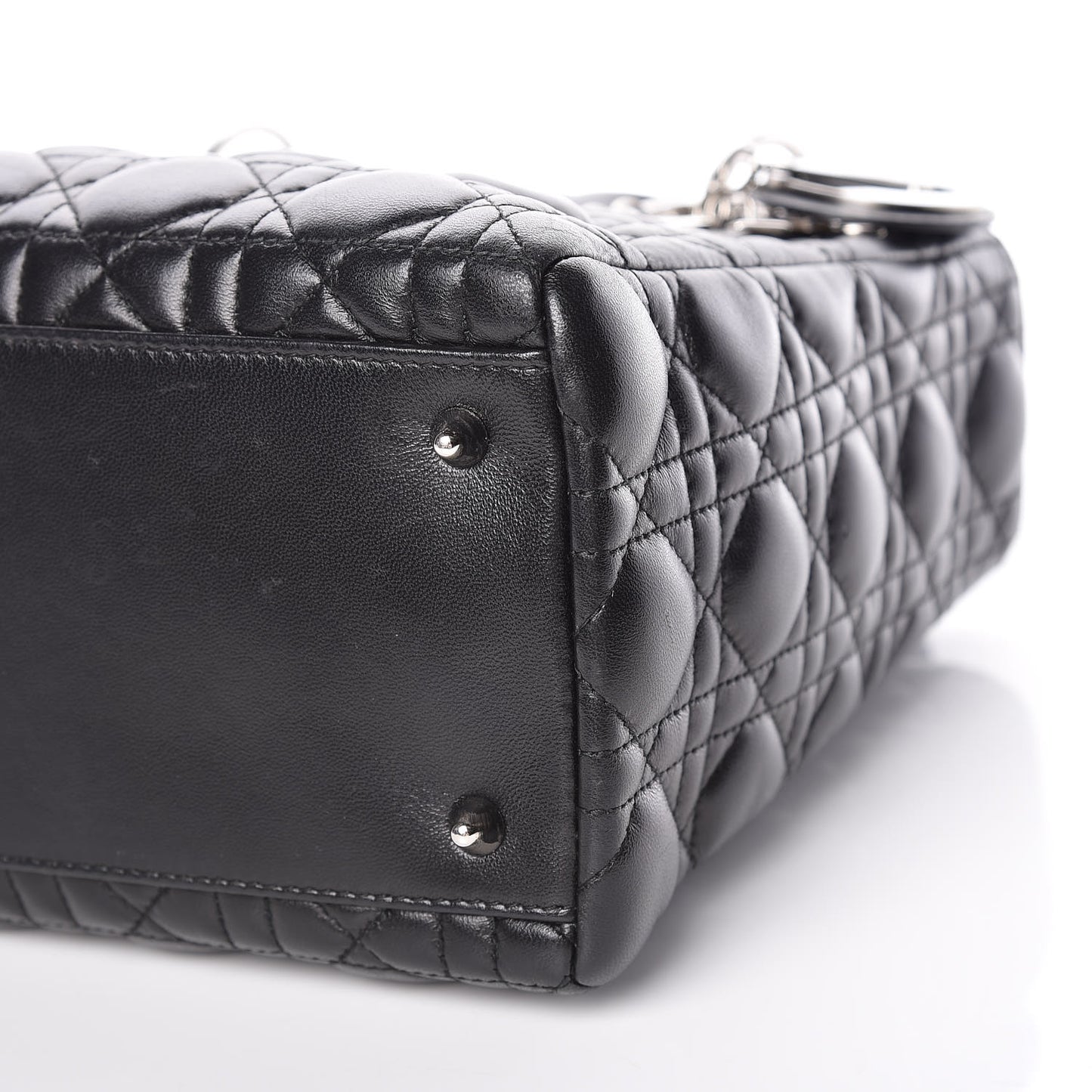 Lambskin Cannage Medium Lady Dior Black