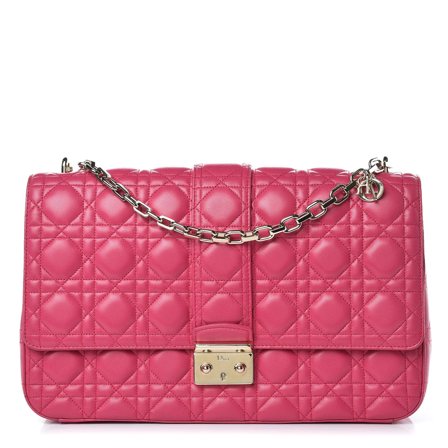 Lambskin Cannage Large Miss Dior Flap Pink
