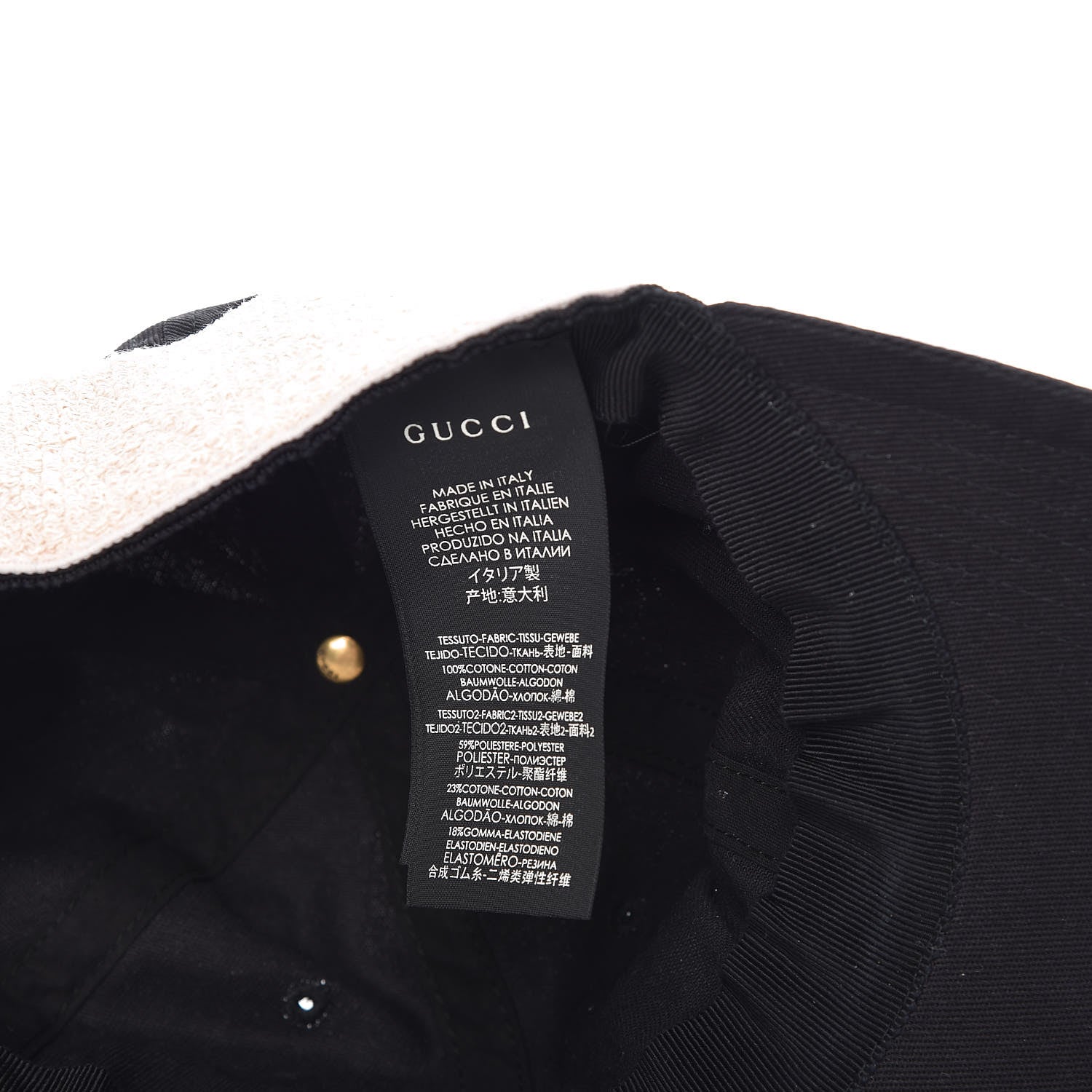 Gucci Gabardine Headband Baseball Hat S Black 5 of 6
