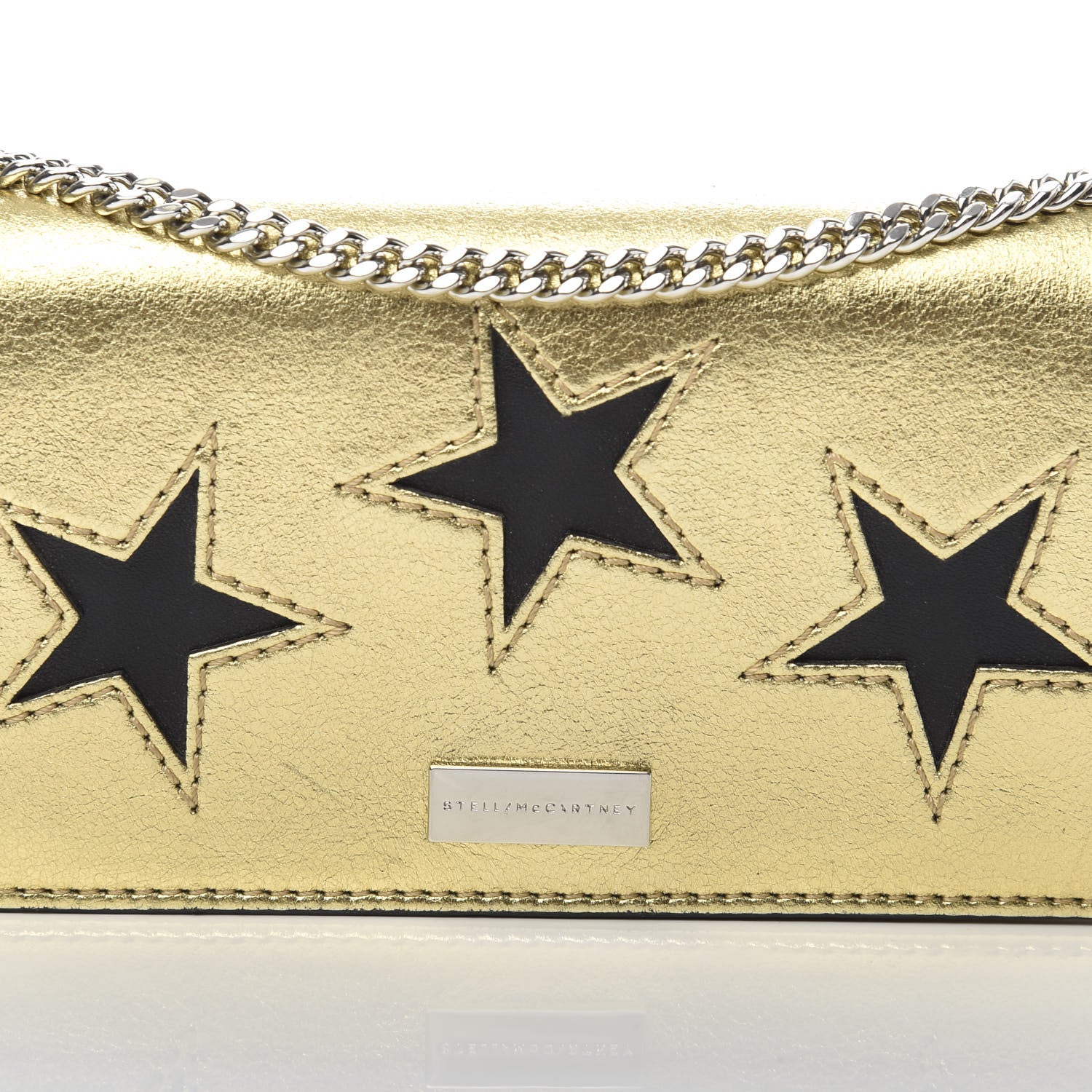 Stella McCartney Metallic Alter Nappa Star Flap Shoulder Bag Gold 12 of 12