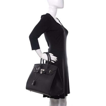 Hermes Madame Calfskin Birkin Sellier 35 Black 2 of 11