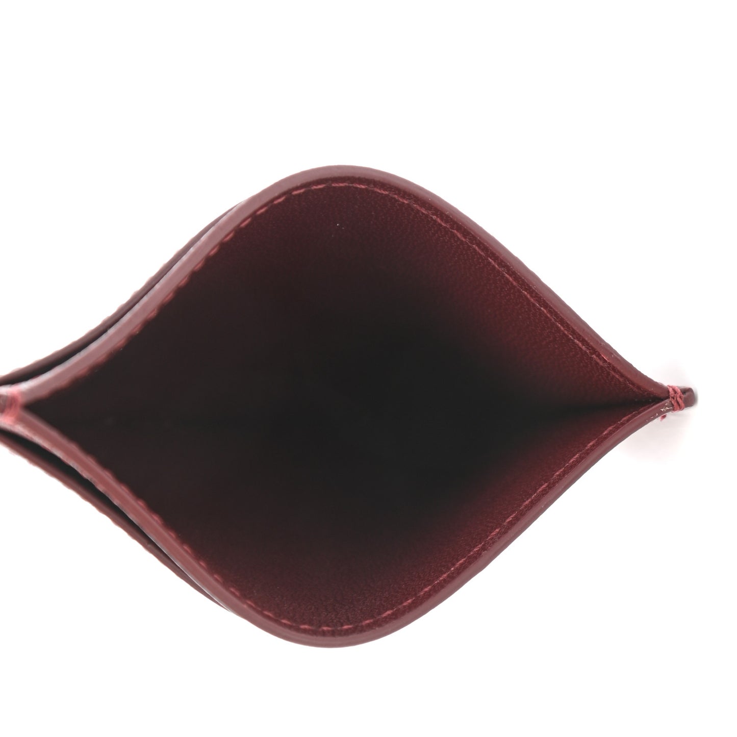 Smooth Lambskin Solo Card Holder Rust