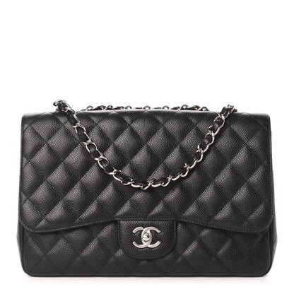 Chanel Caviar Quilted Jumbo Single Flap Black 1 of 12