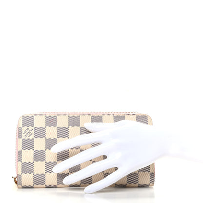 Louis Vuitton Damier Azur Zippy Wallet Rose Ballerine 2 of 10