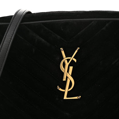 Saint Laurent Velvet Matelasse Monogram Lou Camera Bag Black 8 of 14