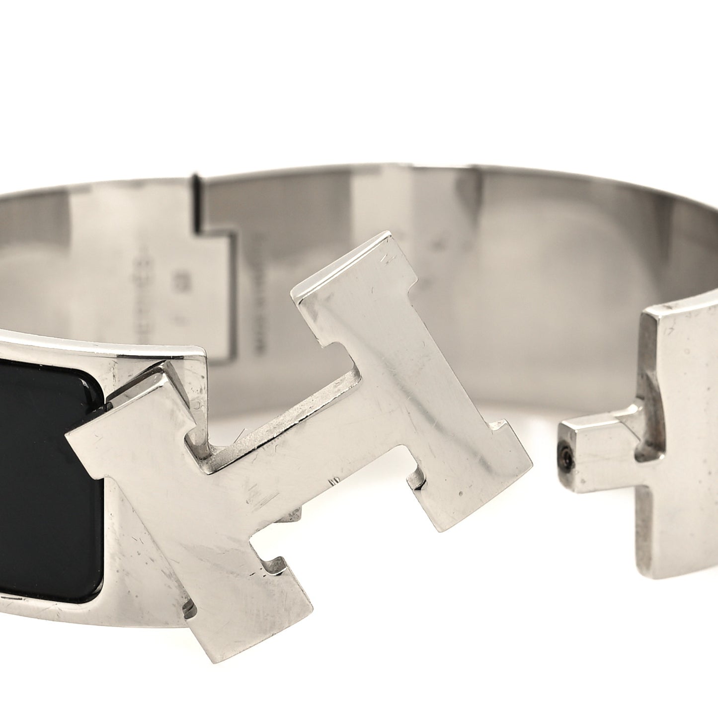 Enamel Wide Clic Clac H Bracelet GM Black