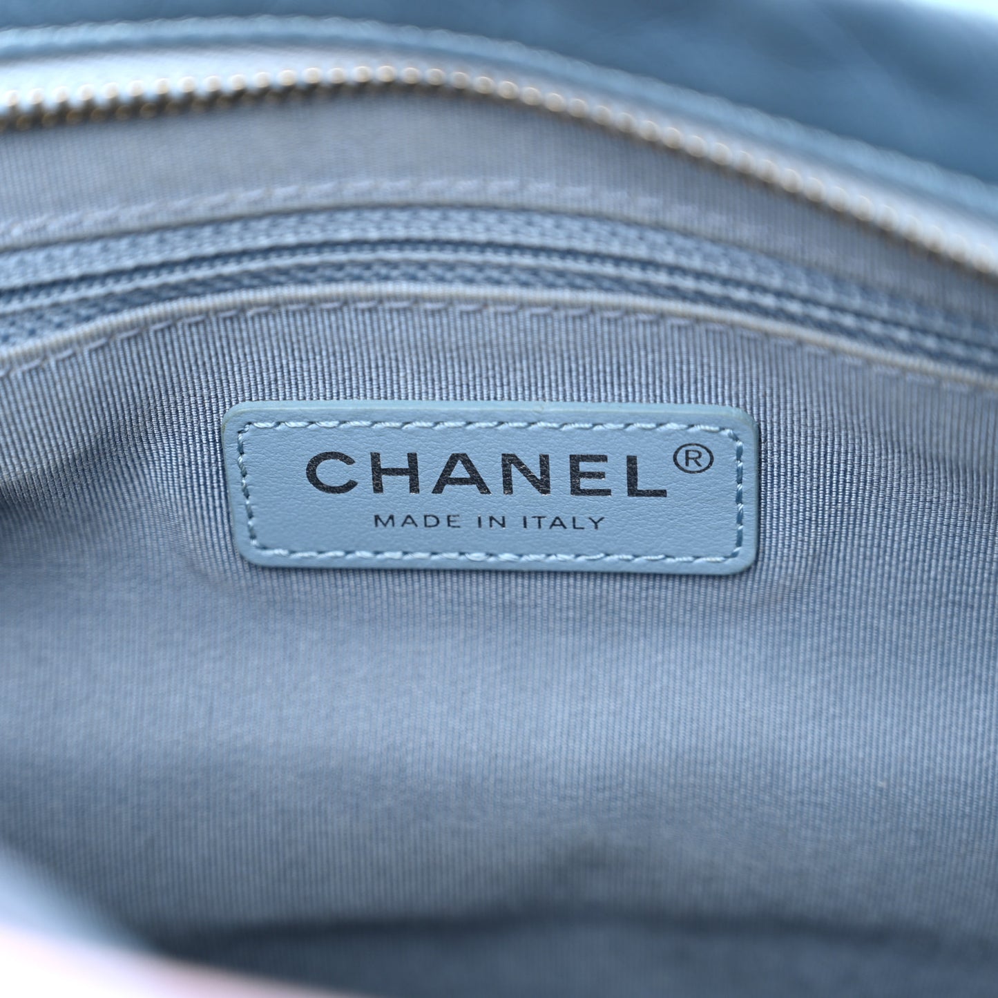 Iridescent Aged Calfskin Quilted Medium Gabrielle Hobo Blue