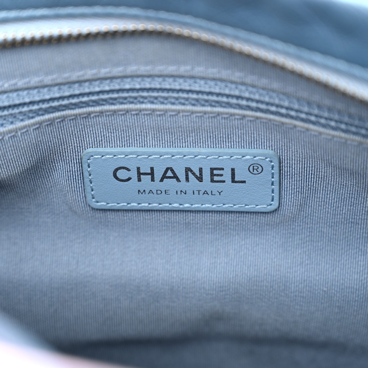 Chanel Iridescent Aged Calfskin Quilted Medium Gabrielle Hobo Blue 6 of 13