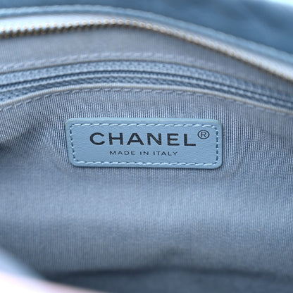 Chanel Iridescent Aged Calfskin Quilted Medium Gabrielle Hobo Blue 6 of 13