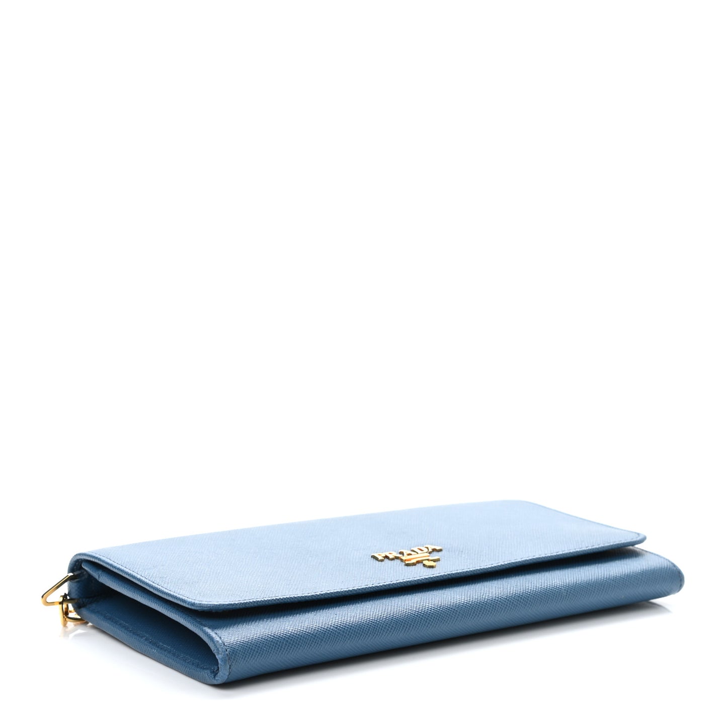Saffiano Metal Large Chain Wallet Cobalto