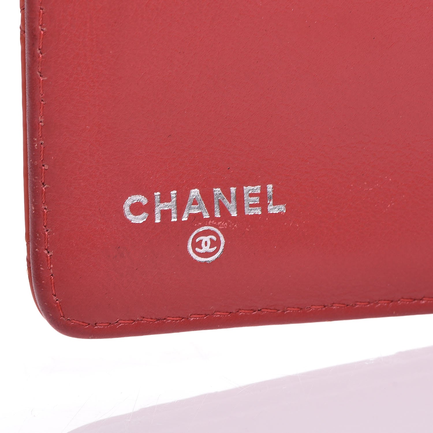 Chanel Patent Quilted Zip Pocket Wallet Coral 6 of 21