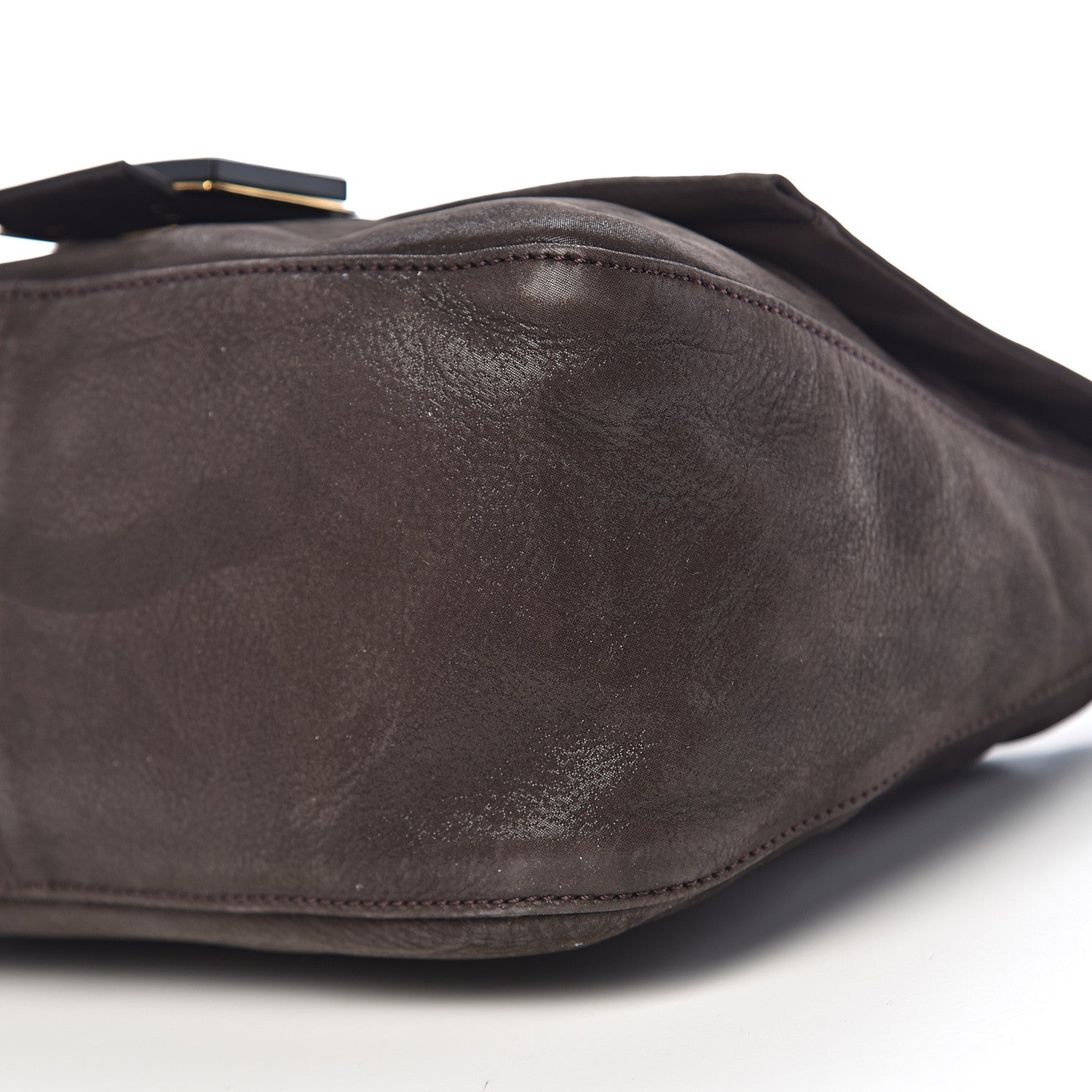 Fendi Metallic Nubuck Forever Mama Baguette Brown 8 of 9