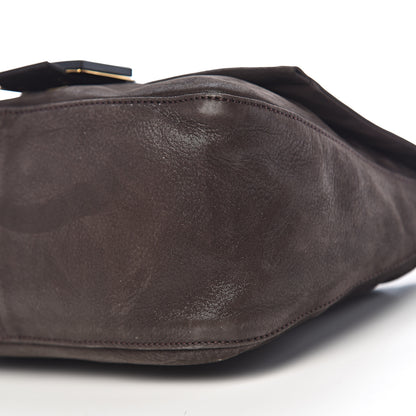 Fendi Metallic Nubuck Forever Mama Baguette Brown 8 of 9
