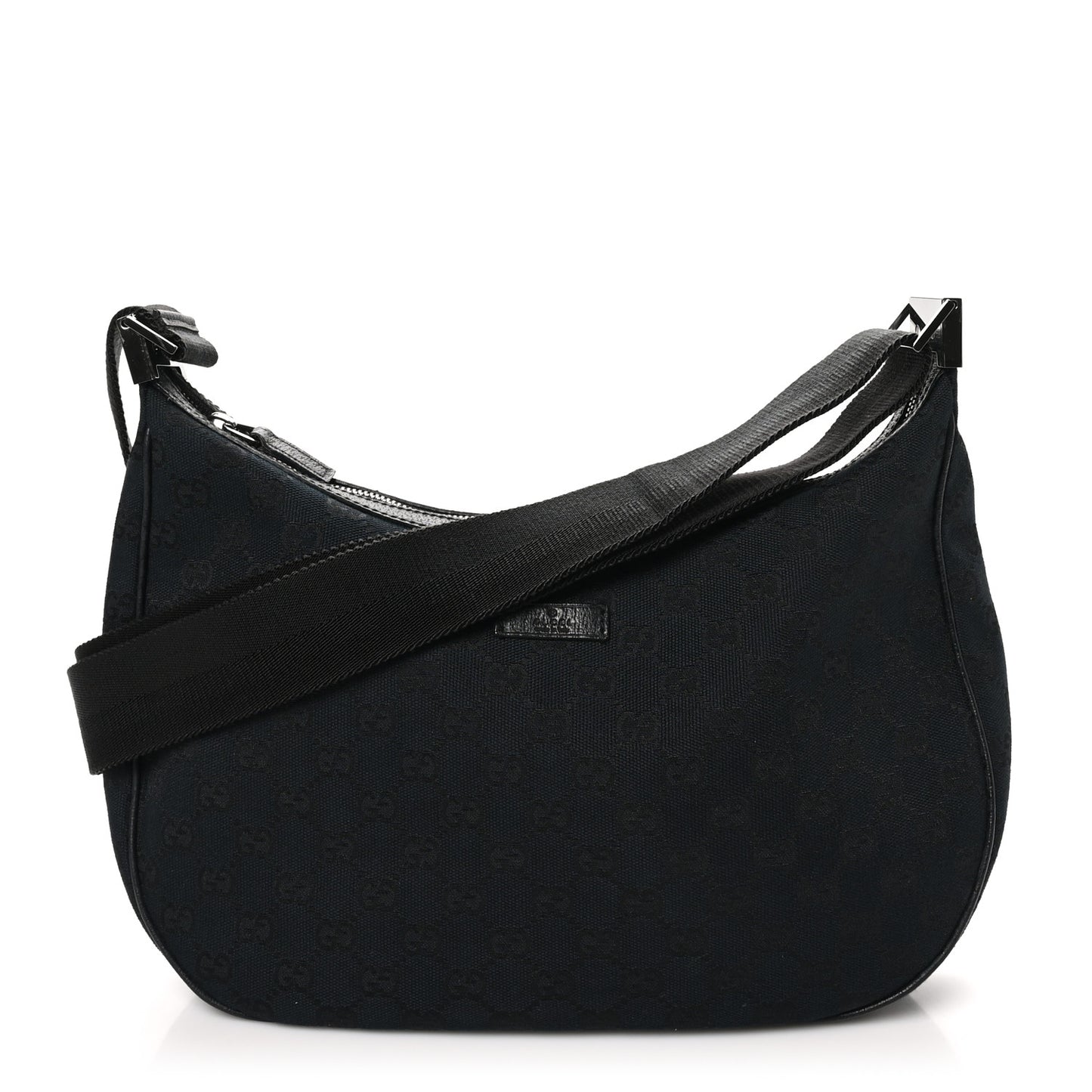 Monogram Medium Half Moon Hobo Black