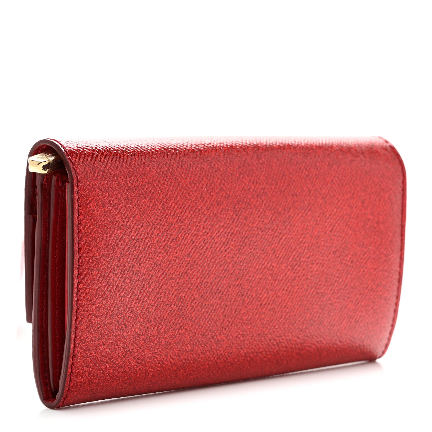 Patent Glitter Porter Continental Wallet Red
