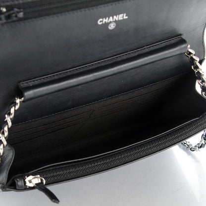 Chanel Caviar Timeless CC Wallet On Chain WOC Black 5 of 7