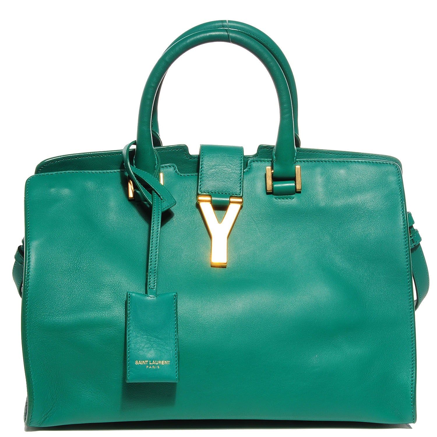 Saint Laurent Calfskin Small Classic Y Cabas Green 8 of 14