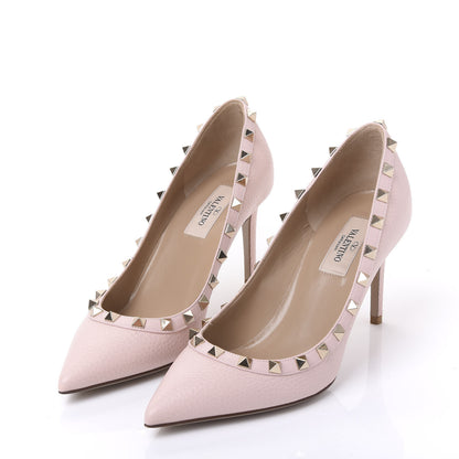 Valentino Garavani Pebbled Calfskin Rockstud 85mm Pumps 36.5 Rose Quartz 2 of 9