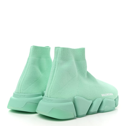 Balenciaga Technical 3D Recycled Knit Womens Speed 2.0 Transparent Sole Sneakers 40 Mint 4 of 8