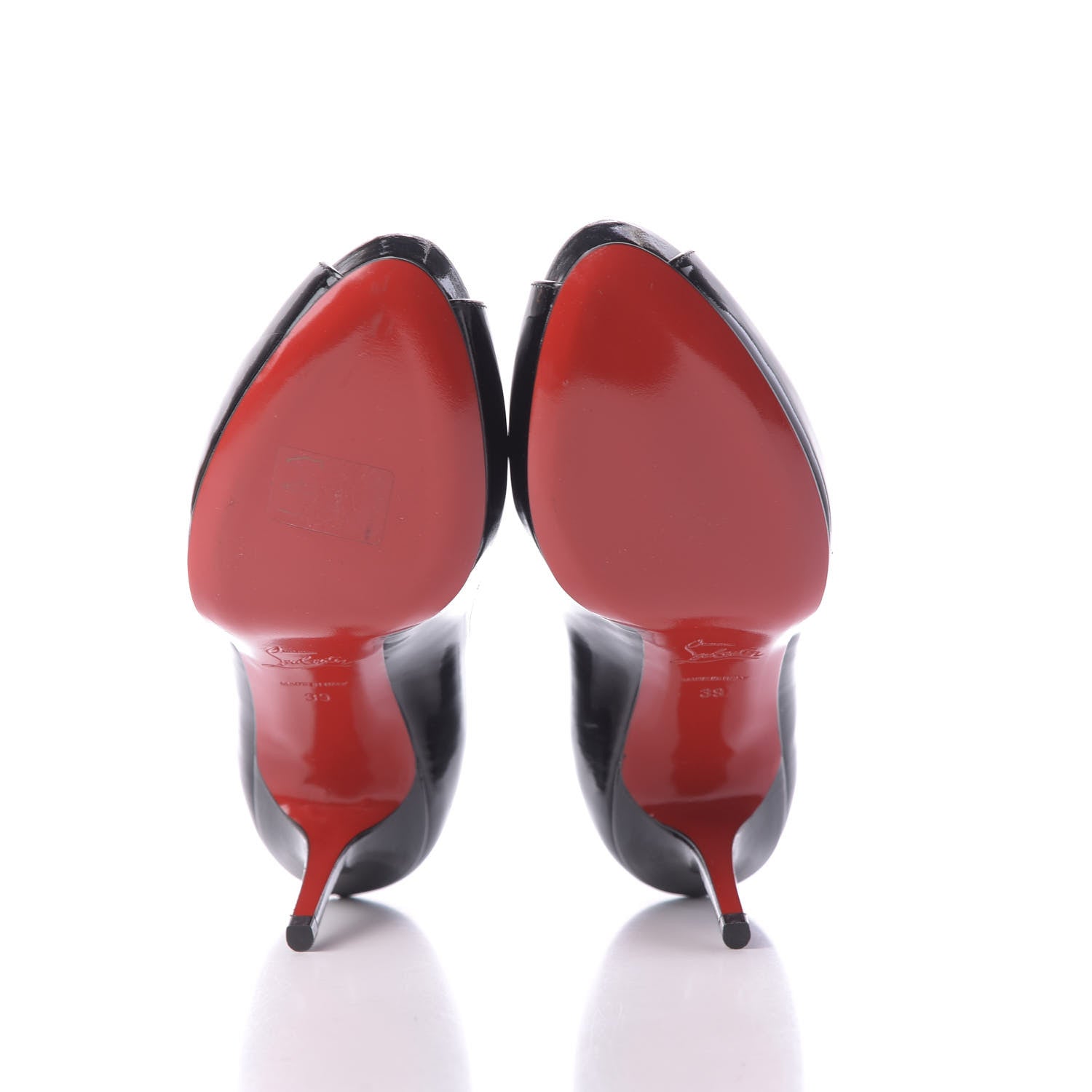 Christian Louboutin Patent Mater Claude 85 Platform Pumps 39 Black 7 of 12