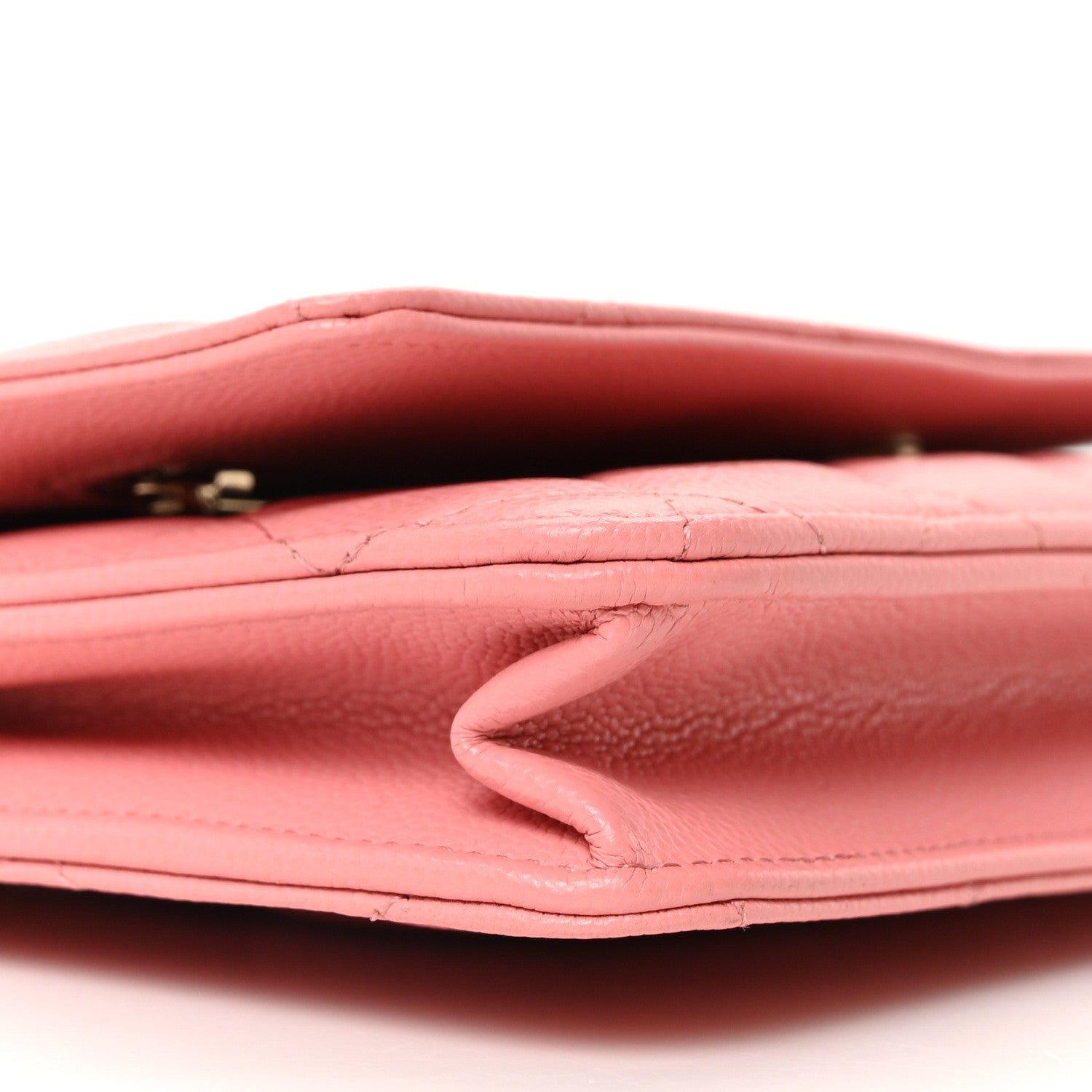 Chanel Caviar Quilted Wallet on Chain WOC Pink 9 of 10