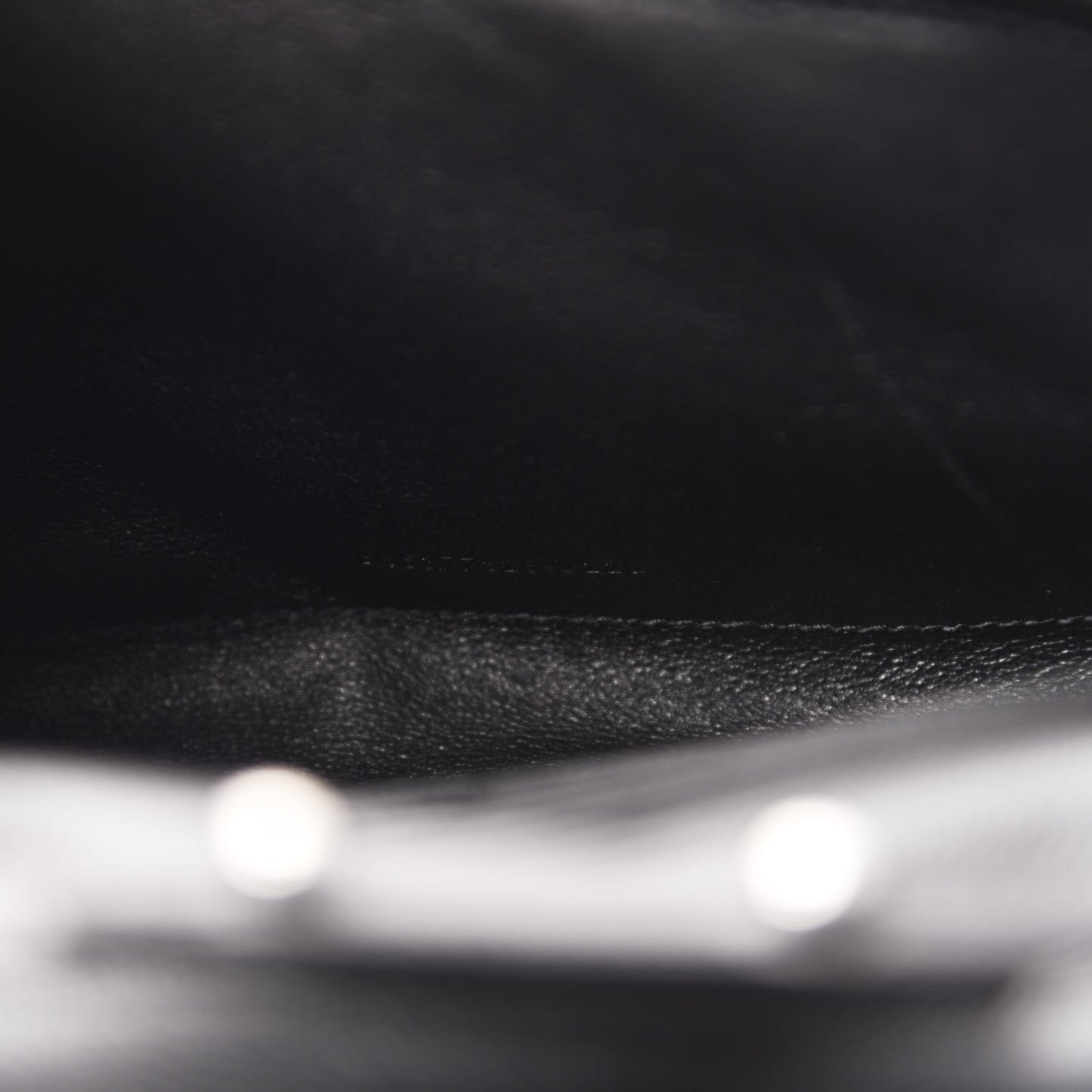 Grain De Poudre Matelasse Chevron Monogram Chain Wallet Black