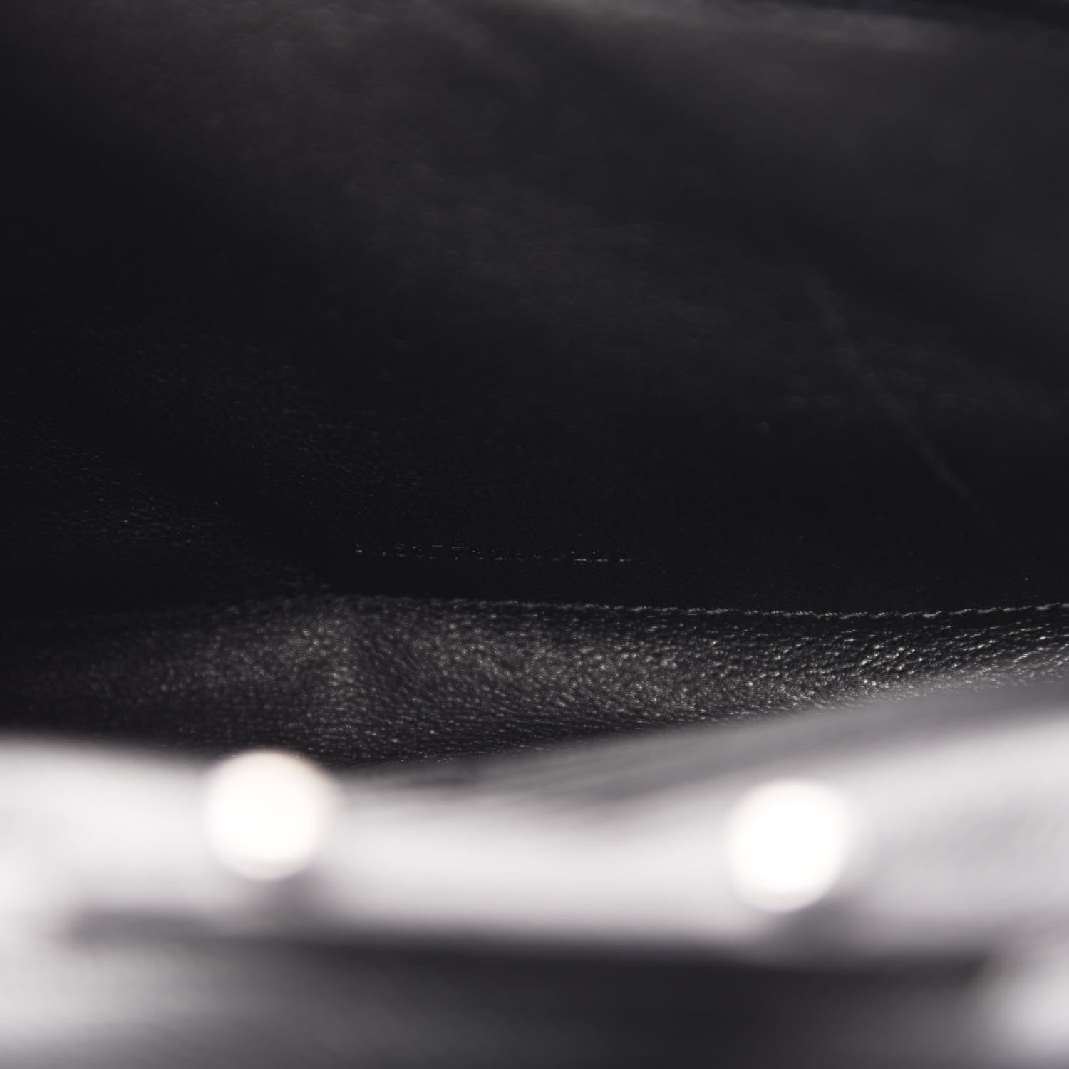 Saint Laurent Grain De Poudre Matelasse Chevron Monogram Chain Wallet Black 10 of 12