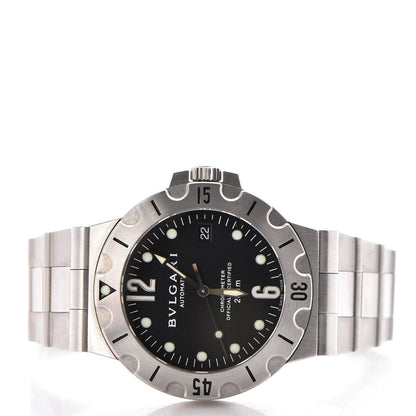Bulgari Stainless Steel 38mm Diagono Scuba Automatic Watch Black 3 of 10
