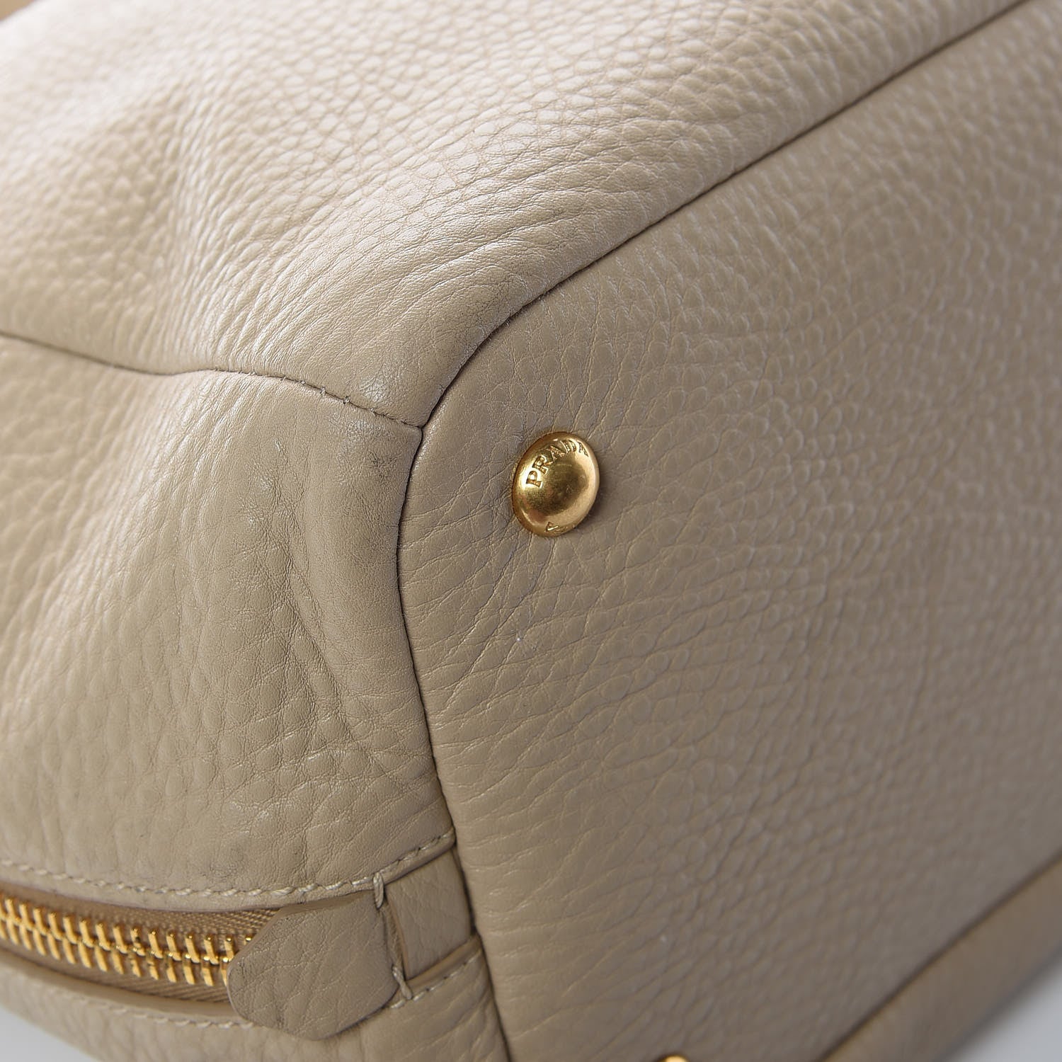 Prada Vitello Daino Side Zip Tote Sabbia 15 of 17