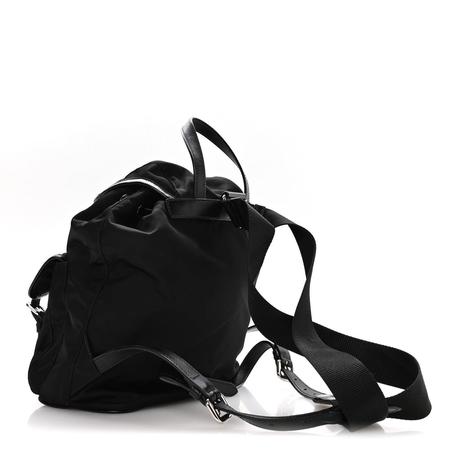 Prada Tessuto Nylon Soft Calfskin Backpack Black 1921011